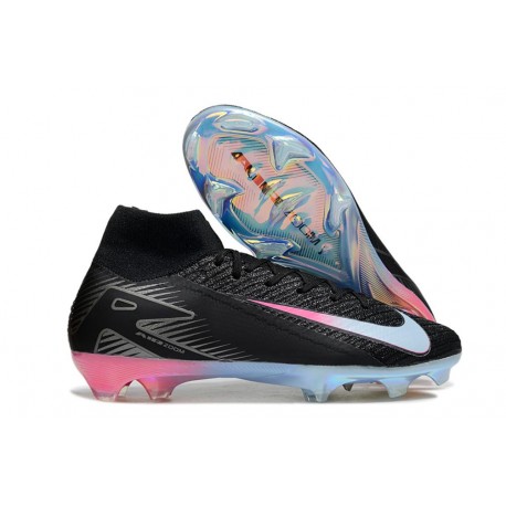 Scarpa Nuovo Nike Mercurial Superfly 10 Elite FG Nero Blu Rosa