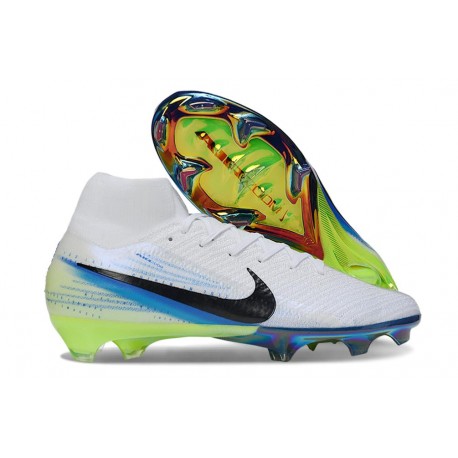 Scarpa Nuovo Nike Mercurial Superfly 10 Elite FG Bianco Nero Blu