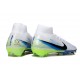 Scarpa Nuovo Nike Mercurial Superfly 10 Elite FG Bianco Nero Blu