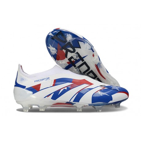 adidas Predator Elite Laceless FG Bianco Blu Rosso