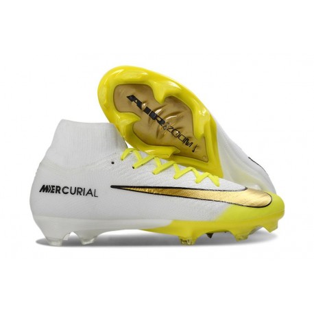 Nike Zoom Mercurial Superfly X Elite FG Bianco Oro Nero