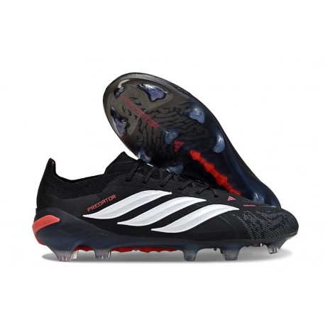 Scarpe da Calcio Adidas Predator 26 Elite FG Nero Bianco Rosso