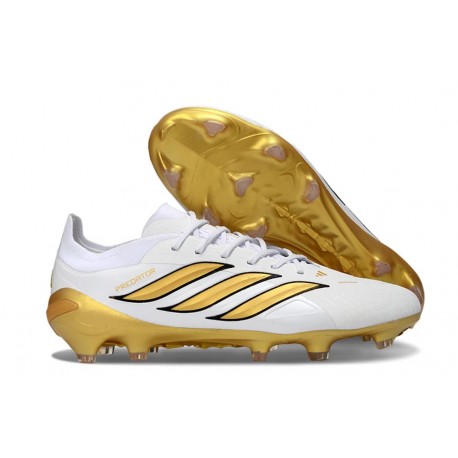 Scarpe da Calcio Adidas Predator 26 Elite FG Bianco Oro
