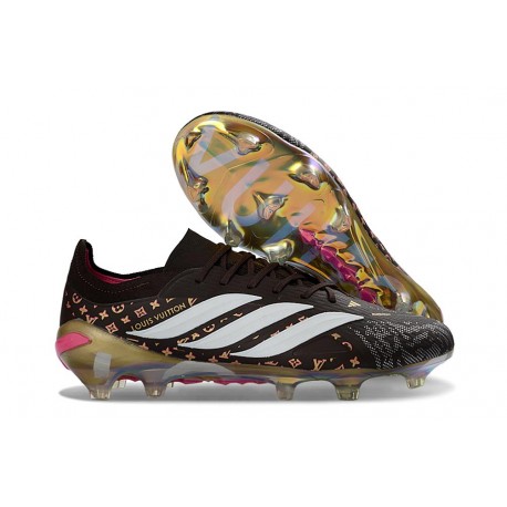 Adidas Scarpa Predator Low Elite FG Nero Oro Bianco