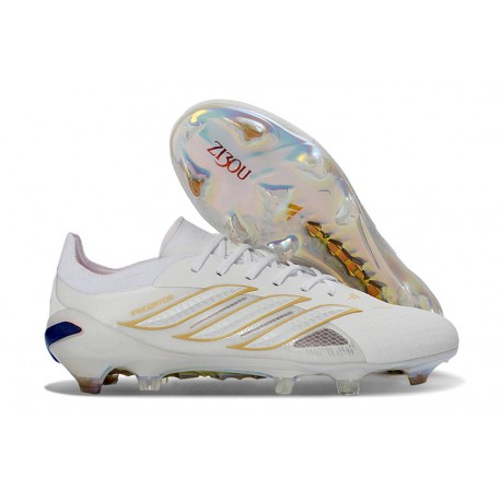 Adidas Scarpa Predator Low Elite FG Bianco Oro