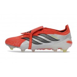 Adidas Predator Elite Foldover Tongue FG Rosso Lucido Nero Core Ftwr Bianco