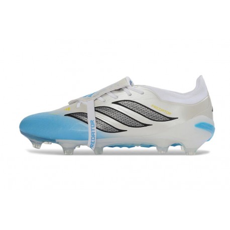 Adidas Predator Elite Foldover Tongue FG Bianco Blu Nero