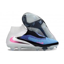 Scarpe Alte Nike Phantom 6 Elite FG Blu Racer Rosa Blast Bianco