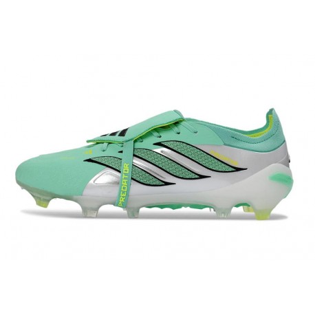 Adidas Predator Elite Foldover Tongue FG Verde Argento Nero