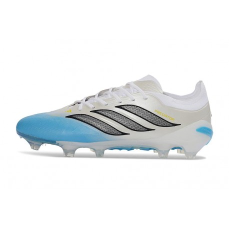 Adidas Scarpa Predator Low Elite FG Bianco Blu Nero