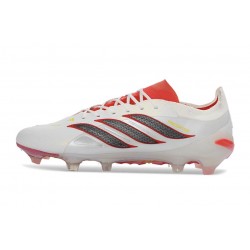 Adidas Scarpa Predator Low Elite FG Bianco Rosso Nero