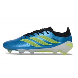 Adidas Scarpa Predator Low Elite FG Blu Neon Lime