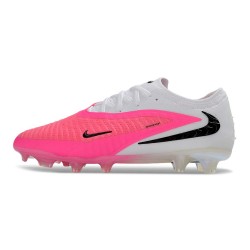 Scarpa Nuovo Nike Phantom 6 Low Elite FG Rosa Bianco Nero