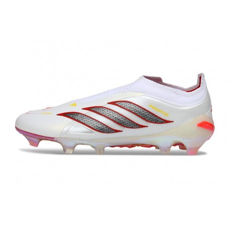 Scarpe da Calcio Adidas Predator LL Elite FG Bianco Rosso Nero