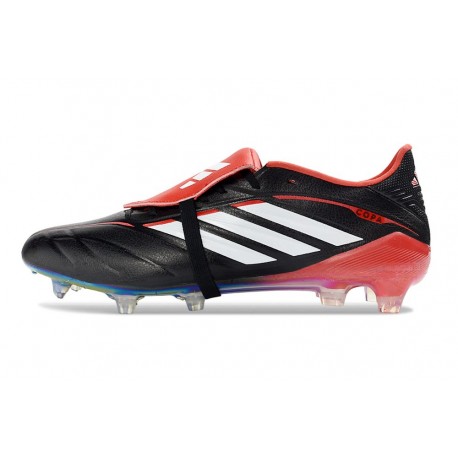 Scarpe da Calcio Adidas Predator 26 Elite FT FG Nero Bianco Rosso