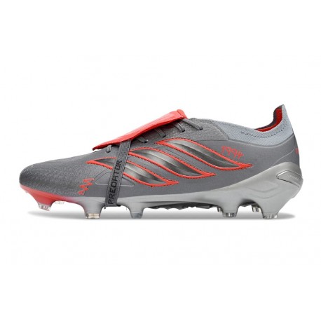 Scarpe da Calcio Adidas Predator 26 Elite FT FG Grigio Rosso