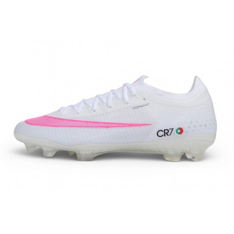 Scarpe da Calcio Nike Mercurial Vapor XVII Elite FG CR7 Bianco Rosa