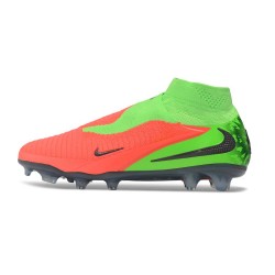 Scarpe da Calcio Nike Phantom 6 High Elite FG Hot Punch Nero Verde Strike