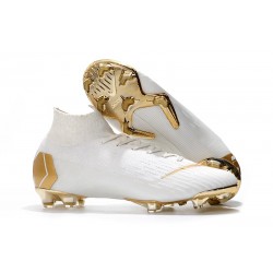 Nike Scarpa da Calcio Mercurial Superfly VI 360 Elite FG - Bianca Oro