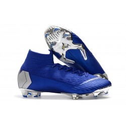 Nike Scarpe Mercurial Superfly 6 Elite FG Uomo - Blu Argento
