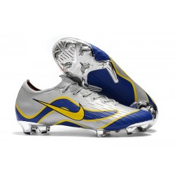 Nike Mercurial Vapor 12 Elite FG Scarpe da Uomo - Argento Blu Giallo