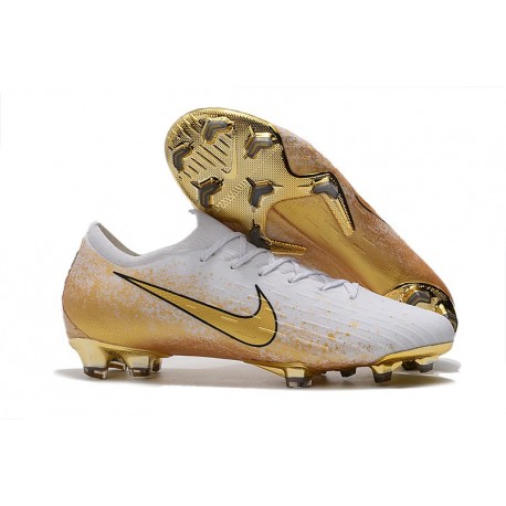 Nike Mercurial Vapor 12 Elite FG Scarpe da Calcio - Bianco Oro