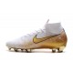 Scarpe Nuova Nike Mercurial Superfly 6 Elite FG - Bianco Oro
