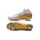 Scarpe Nuova Nike Mercurial Superfly 6 Elite FG - Bianco Oro