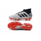 Nuovo Scarpa adidas Predator 19+ FG - Argento Nero Rosso