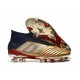 Nuovo Scarpa adidas Predator 19+ FG - Oro Rosso Argento