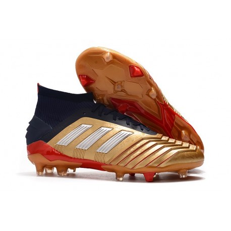 Scarpe da Calcio adidas Predator 19.1 FG - Oro Argento Rosso