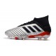 Scarpe da Calcio adidas Predator 19.1 FG - Argento Nero Rosso