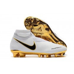 Scarpe da calcio Nike Phantom Vision Elite DF FG - Bianca Oro