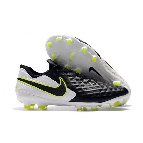 Nike Tiempo Legend 8 Elite FG Scarpa da Calcio - Bianco Nero Volt
