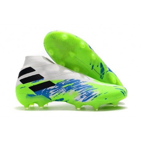 adidas Scarpe da Calcetto Nemeziz 19+ FG - Bianco Verde Blu