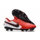 Nike Tiempo Legend 8 Elite FG Scarpa da Calcio - Rosso Bianco Nero