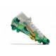 Mbappe Scarpe da Calcio Nike Mercurial Superfly 7 Elite FG -Grigio Oro Verde