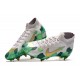 Nike Mercurial Superfly 7 Elite SG Pro AC Mbappe Gris Dorado Verde