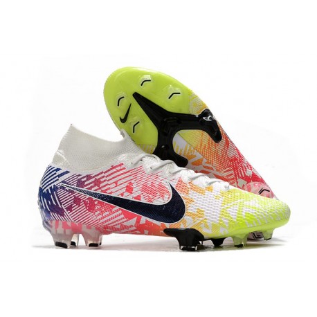 Nike Mercurial Superfly 7 Elite FG Neymar Bianco Nero Blu Racer Volt