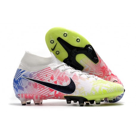 Neymar Nike Mercurial Superfly VII Elite AG-Pro Bianco Nero Blu Volt
