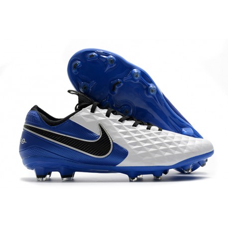 Nike Scarpe Tiempo Legend VIII Elite FG Bianco Blu Nero