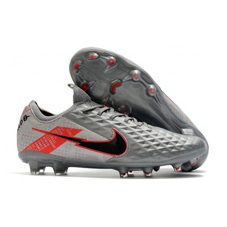 Nike Scarpe Tiempo Legend VIII Elite FG Grigio Nero Rosso