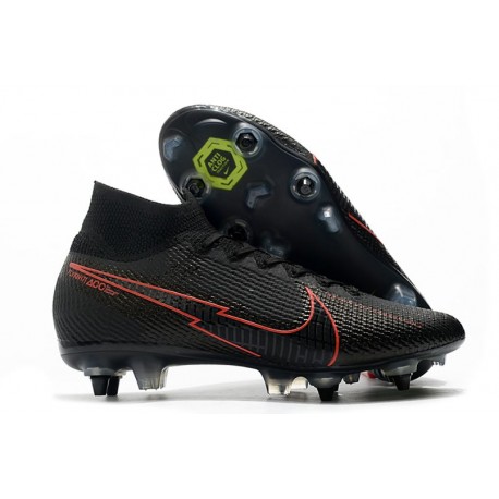 Nike Mercurial Superfly VII Elite SG Pro Anti-Clog Nero Rosso