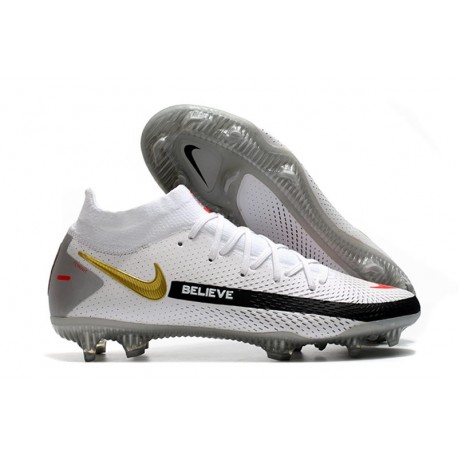 Scarpa Nike Phantom GT Elite DF FG Uomo - Bianco Nero Oro Rosso