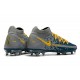 Nike 2021 Phantom GT Elite DF FG - Blu Grigio Giallo