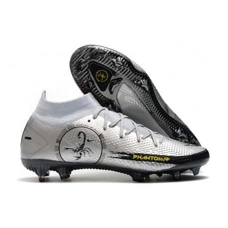 Nike Scorpion Phantom GT Elite DF FG - Platino Argento Metallico Nero