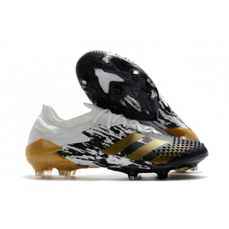 adidas Scarpe Predator Mutator 20.1 Low FG Bianco Nero Oro