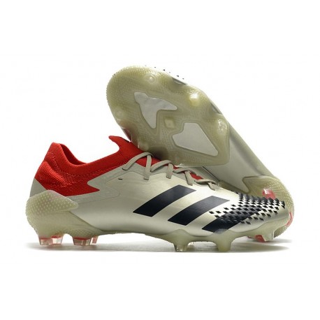 adidas Scarpe Predator Mutator 20.1 Low FG Bianco Rosso Nero