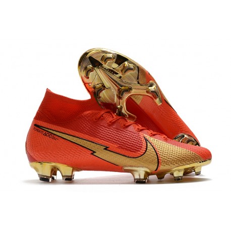 Scarpe da Calcio Nike Mercurial Superfly 7 Elite FG CR100 Rosso Oro