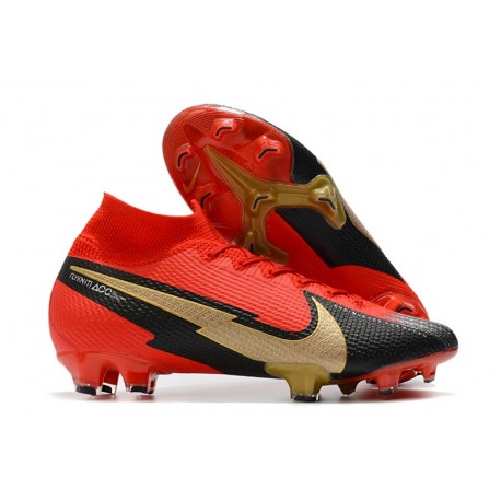 Nike Mercurial Superfly VII Elite FG Rosso Nero Oro